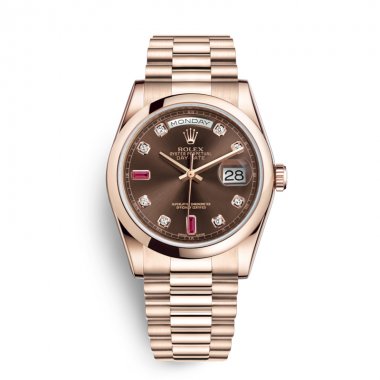 Đồng hồ Rolex  Perpetual Day-Date 118205 Chocolate Dial 36mm